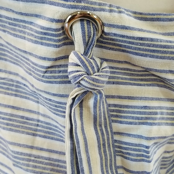 Linen Lux blue striped top, new with tags, size L - Picture 7 of 8